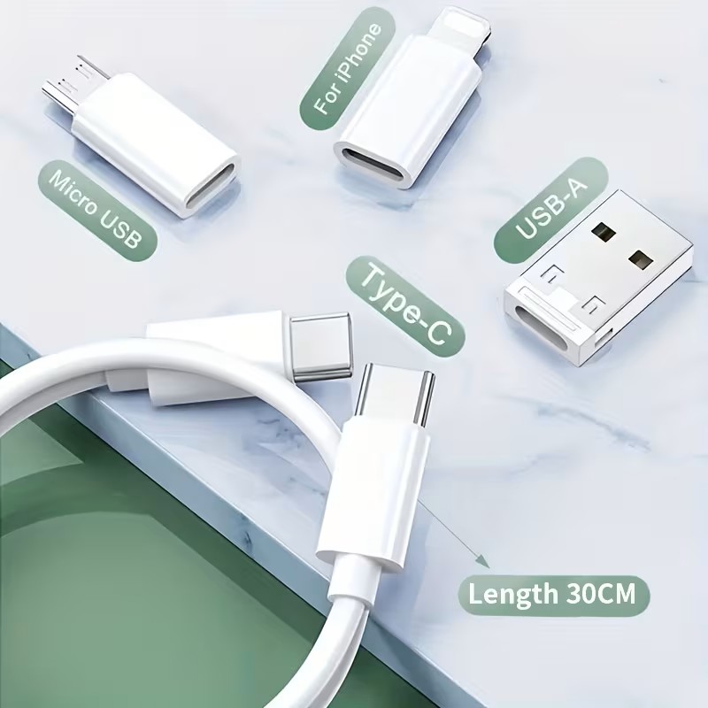 7-in-1 Travel Charging Kit with SIM and Adapter Storage