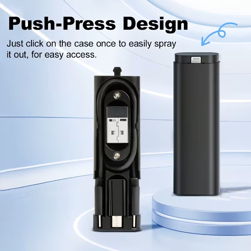 7-in-1 Travel Charging Kit with SIM and Adapter Storage