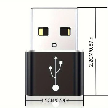 USB-C Female to USB-A Male Adapter – Type-C to USB-A Converter for Fast Charging and Data Transfer