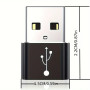 USB-C Female to USB-A Male Adapter – Type-C to USB-A Converter for Fast Charging and Data Transfer
