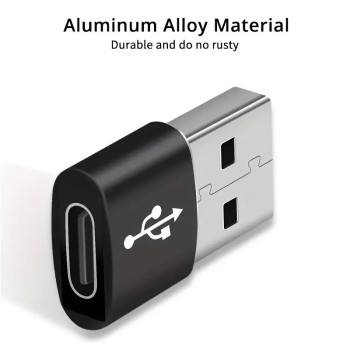 USB-C Female to USB-A Male Adapter – Type-C to USB-A Converter for Fast Charging and Data Transfer USB-C Female to USB-A Male Adapter – Type-C to USB-A Converter for Fast Charging and Data Transfer