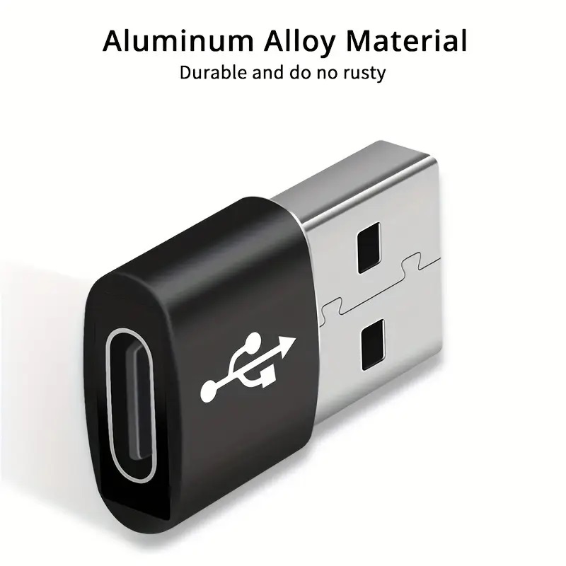 USB-C Female to USB-A Male Adapter for Fast Charging Data Transfer