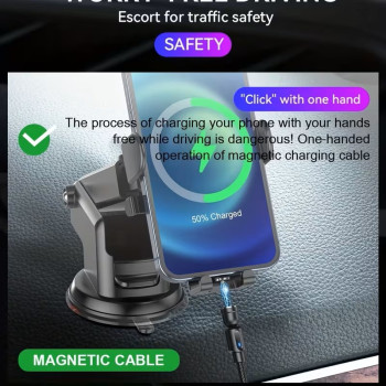360 Degree Rotating Magnetic Type C Fast Charging Cable and Car Use Compatible 360 Degree Rotating Magnetic Type C Fast Charging Cable and Car Use Compatible
