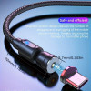 360 Degree Rotating Magnetic Type C Fast Charging Cable
