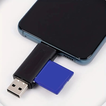 4-in-1 USB-C to USB-A SD/TF Memory Card Reader for Fast Data Transfer
