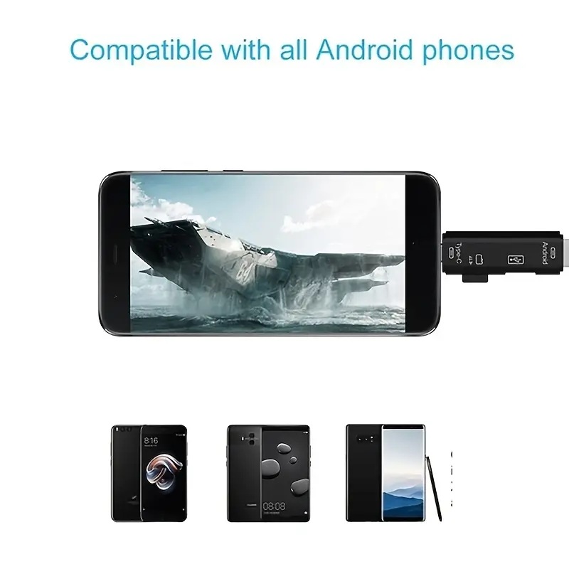5-in-1 USB OTG Multi-Port SD and TF Card Reader