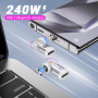 240° Magnetic OTG Adapter with 540° Rotation for Type-C, Android and iPhone Devices