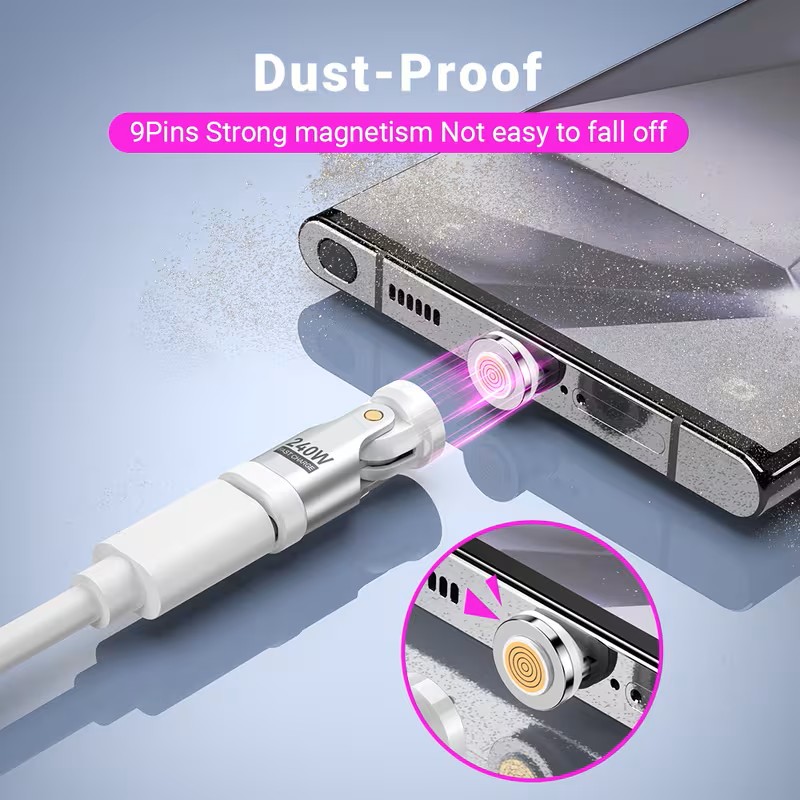 240° Magnetic OTG Adapter with 540° Swivel Rotation 240° Magnetic OTG Adapter with 540° Swivel Rotation