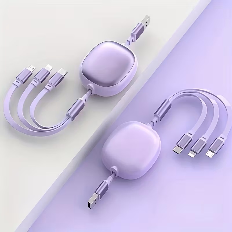 3-in-1 Retractable 100W Fast Charging Cable 3-in-1 Retractable 100W Fast Charging Cable