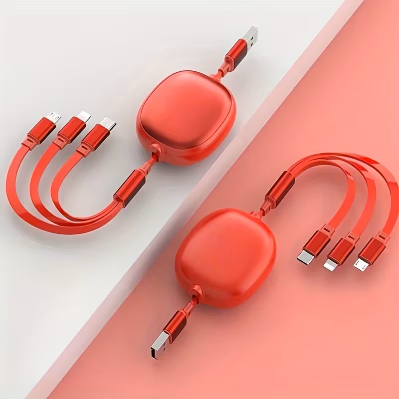 3-in-1 Retractable 100W Fast Charging Cable 3-in-1 Retractable 100W Fast Charging Cable