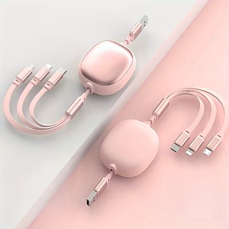 3-in-1 Retractable 100W Fast Charging Cable 3-in-1 Retractable 100W Fast Charging Cable
