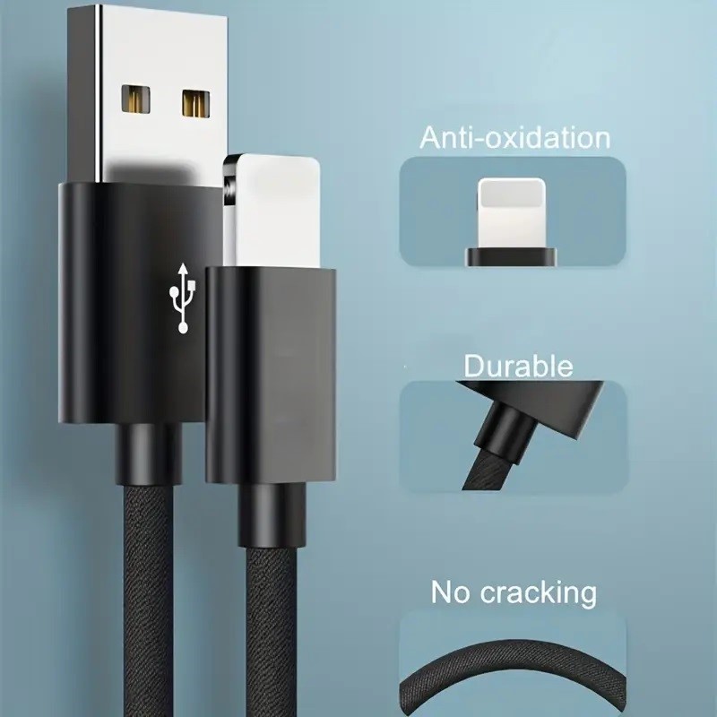 Fast Charging Lightning to USB Cable for iPhone & iPad Devices