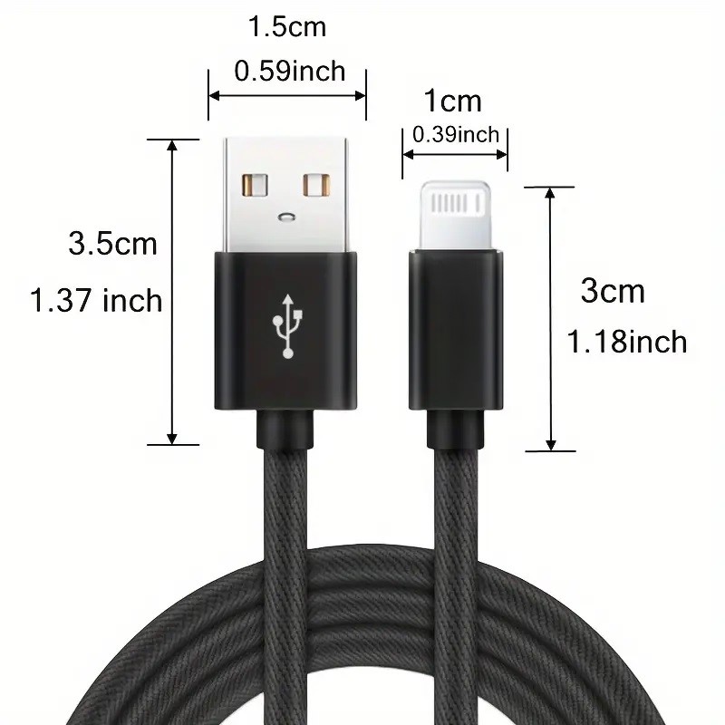 Fast Charging Lightning to USB Cable for iPhone & iPad Devices