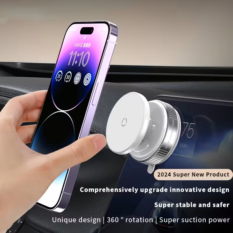 Upgraded Adjustable Vacuum Suction Magnetic Phone Holder Upgraded Adjustable Vacuum Suction Magnetic Phone Holder