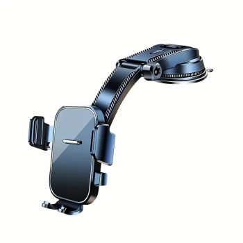 Universal Dashboard Car Phone Holder – Long Arm, Rotatable, Strong Suction Grip