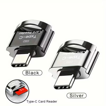 2 in 1 USB C Micro SD Card Reader OTG with Key Ring