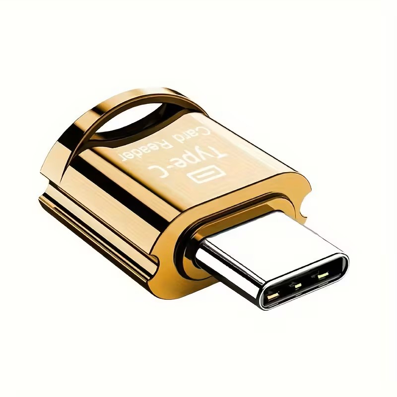 2 in 1 USB C Micro SD OTG Card Reader with Key Ring