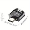 2 in 1 USB C Micro SD OTG Card Reader with Key Ring