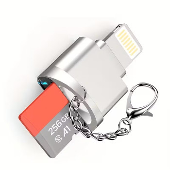 High Speed TF Card Reader Adapter for iPhone with Plug and Play