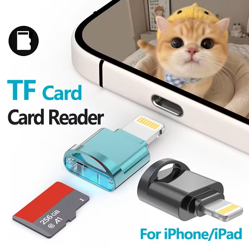 High Speed TF Card Reader Adapter for iPhone Storage