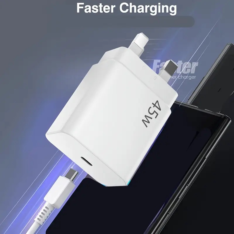 45W Super Fast USB-C Charger Plug with PD 3.0 Technology 45W Super Fast USB-C Charger Plug with PD 3.0 Technology