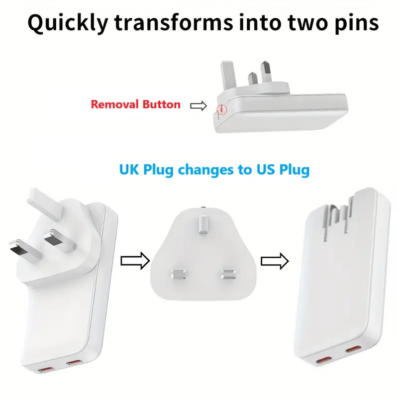 45W Double USB-C Flat Charger – Fast Power for All Devices