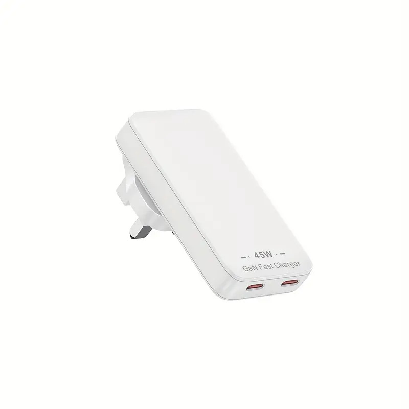 45W Double USB-C Flat Charger – Fast Power for All Devices