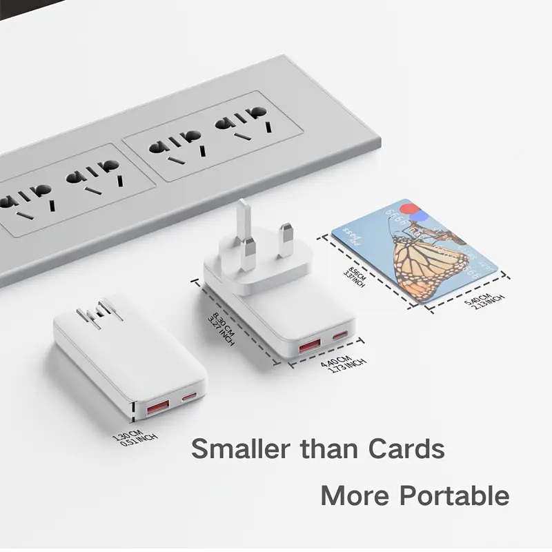 65W Slim USB-C Fast Charger with PD & QC 3.0 Dual Ports 65W Slim USB-C Fast Charger with PD & QC 3.0 Dual Ports