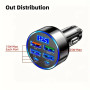 Multi-Port 2PD 4USB Car Charger – Fast Charging PD QC3.0 USB-C Car Phone Charger Type C Adapter