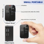 Universal Travel Adapter with Dual USB Ports – International Wall Charger for (US, UK, EU, AU Plugs)