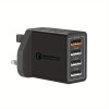4-Port USB Quick Charge 3.0 Fast Charger Plug with UK Plug 4-Port USB Quick Charge 3.0 Fast Charger Plug with UK Plug