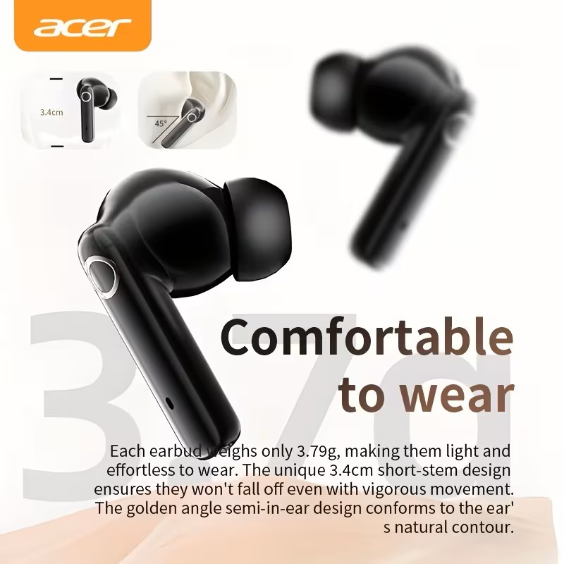 Acer Genuine TWS Wireless Earbuds with Charging Case