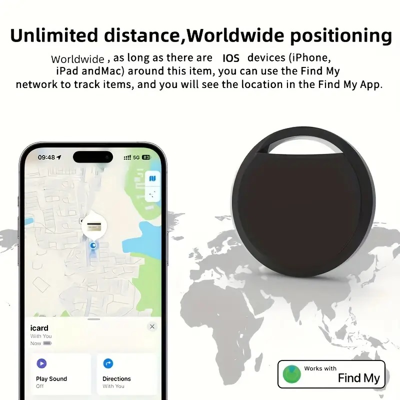 GPS Luggage Tracker & Key Finder Find My Compatible Smart Locator