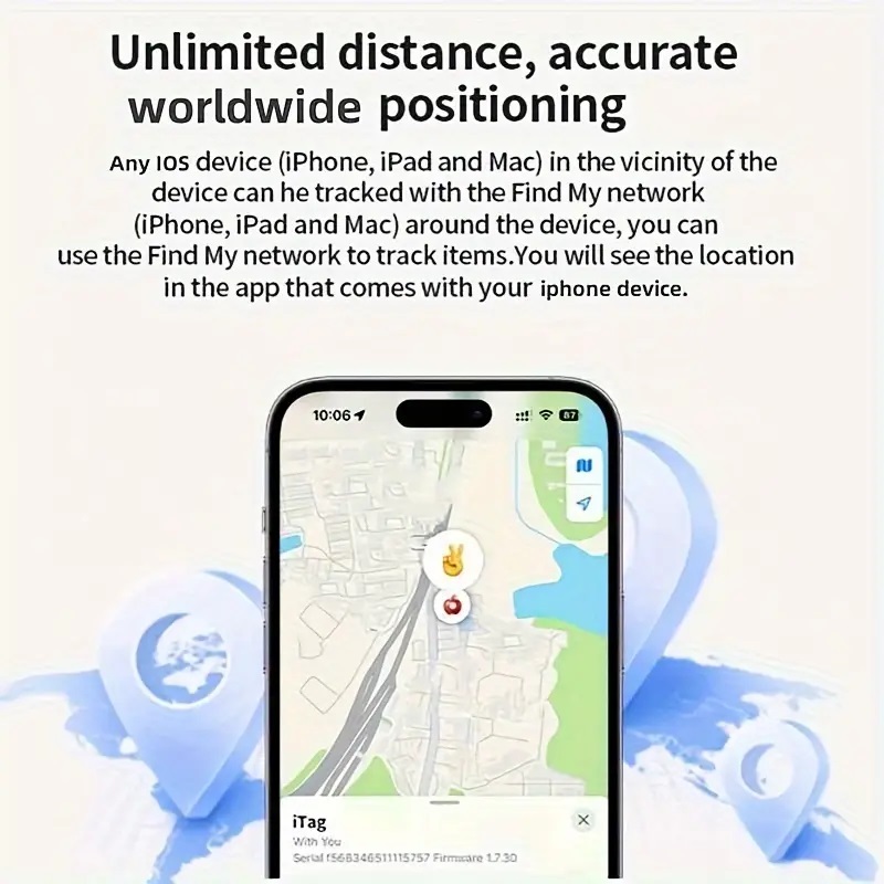 GPS Luggage Tracker & Key Finder Find My Compatible Smart Locator