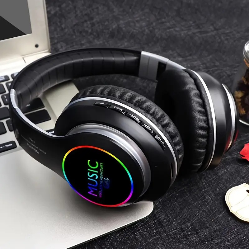 Upgraded Wireless Headphones with Deep Bass and Foldable Design Upgraded Wireless Headphones with Deep Bass and Foldable Design