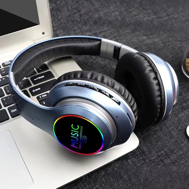 Upgraded Wireless Headphones with Deep Bass and Foldable Design Upgraded Wireless Headphones with Deep Bass and Foldable Design