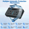 200W Car Power Inverter with Dual AC Sockets & USB Fast Charging
