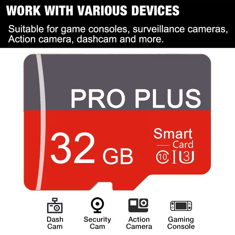 High Speed Micro SD Memory Card with USB Reader and Adapter