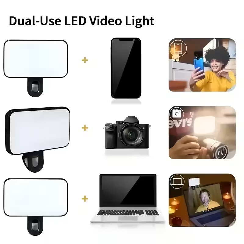 Mini Portable LED Selfie Light with Adjustable Brightness Mini Portable LED Selfie Light with Adjustable Brightness