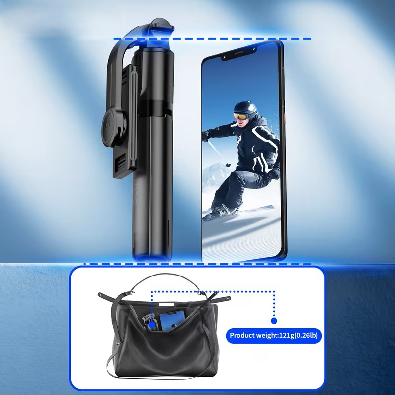 Lightweight Tripod Selfie Stick with Wireless Remote