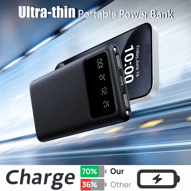 10000mAh and 20000mAh Portable Power Bank with LED Display