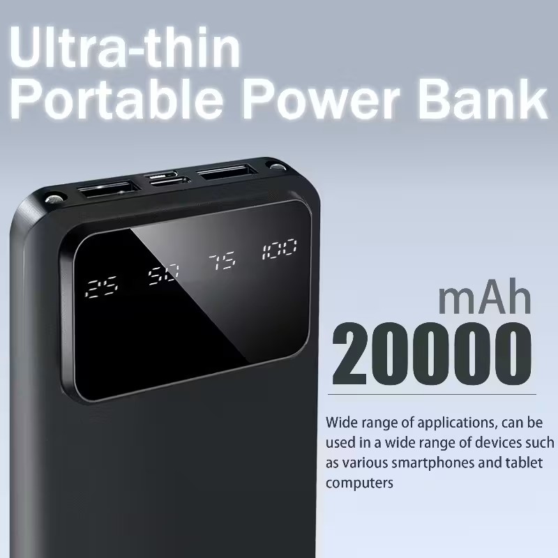 10000mAh and 20000mAh Portable Power Bank with LED Display