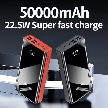 50000mAh Fast Charging Power Bank with LED Display and Type-C Input/Output