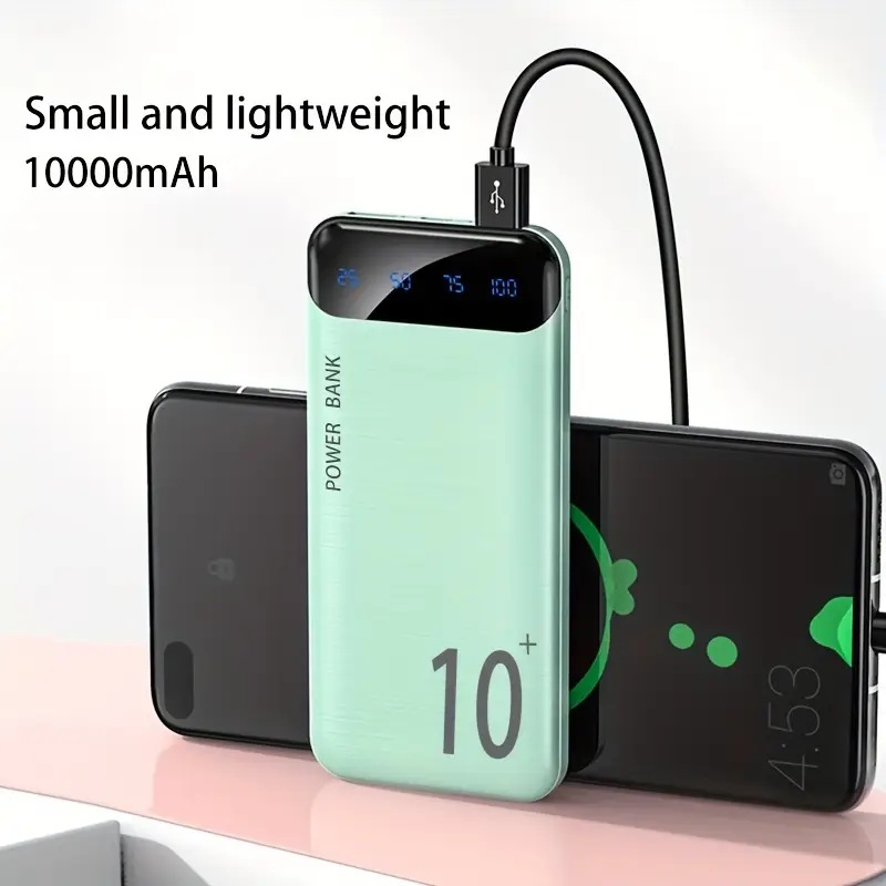 10,000mAh Portable Power Bank with LED Battery Display