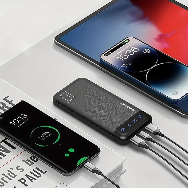 10,000mAh Portable Power Bank with LED Battery Display