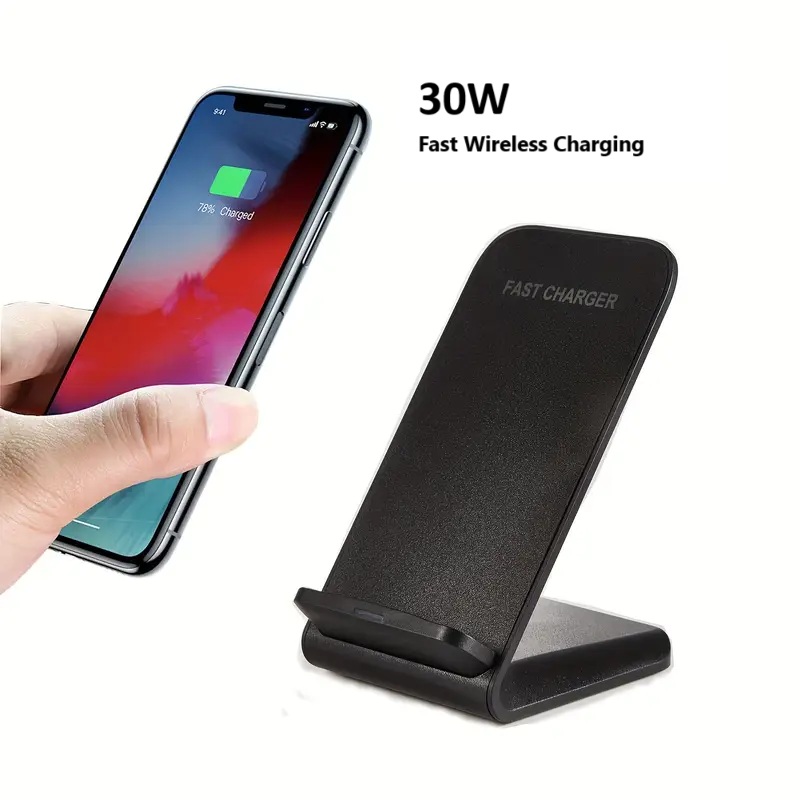 30W Fast Qi Wireless Charger Stand with Dual-Coil Technology 30W Fast Qi Wireless Charger Stand with Dual-Coil Technology
