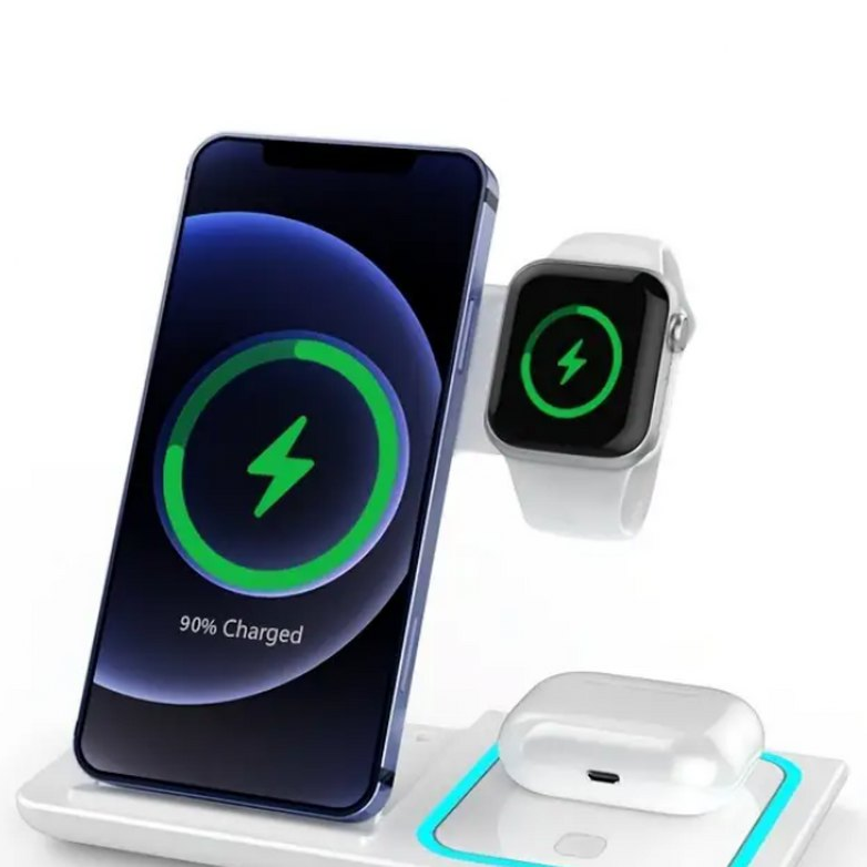 3 in 1 Wireless Fast Charger for iPhone, Apple Watch & AirPods 3 in 1 Wireless Fast Charger for iPhone, Apple Watch & AirPods