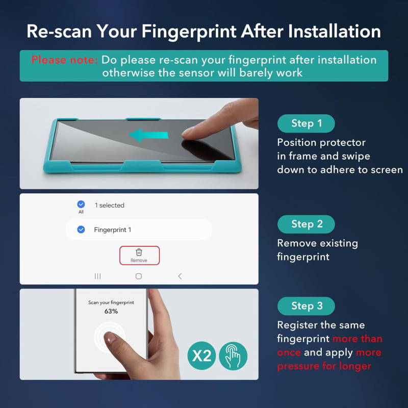 HD Tempered Glass Screen Protector for Samsung Galaxy S24 Ultra