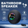 Portable Wireless Bathroom Speaker with Suction Cup RGB Lights