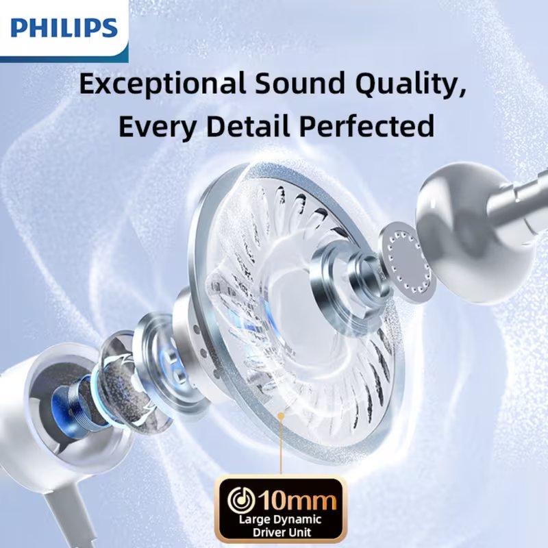 PHILIPS Type C Noise Cancelling Wired Earphones with Mic